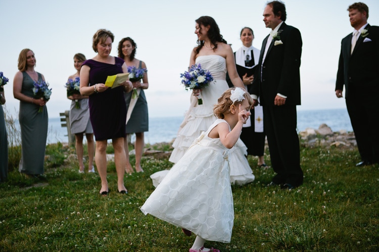 candid image from wedding ceremony at the Seacoast Science Center