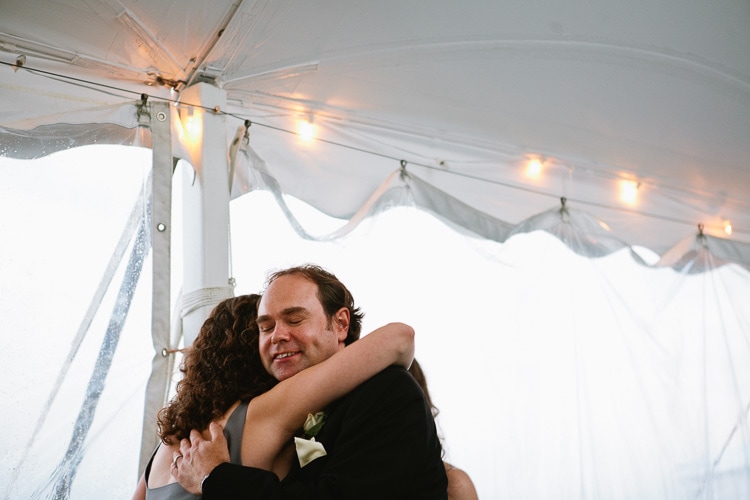 tented wedding reception at the Seacoast Science center