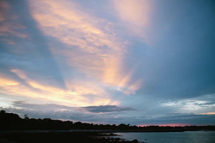 sunset at the Seacoast Science Center in Rye, NH