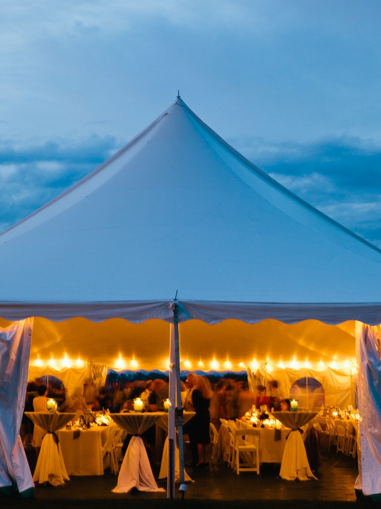 wedding tent at the Seacoast Science Center