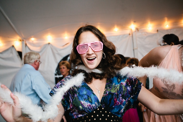 dancing at a wedding reception at the Seacoast Science center