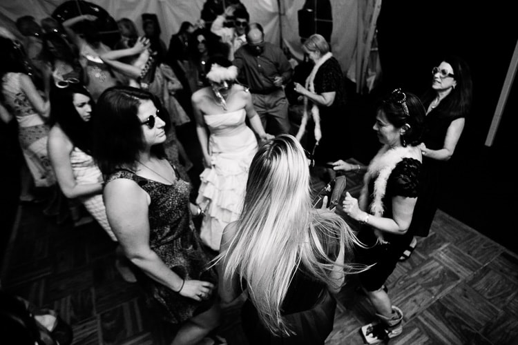 dancing at a wedding reception at the Seacoast Science center