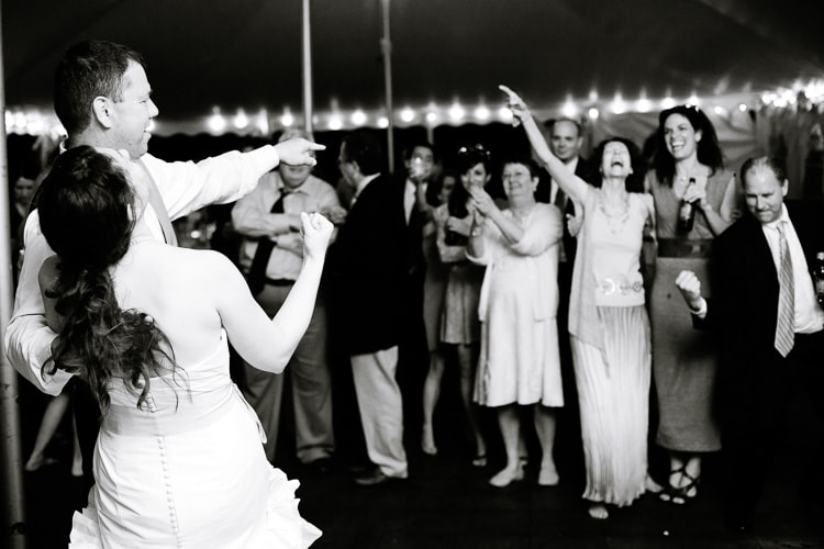 dancing at a wedding reception at the Seacoast Science center