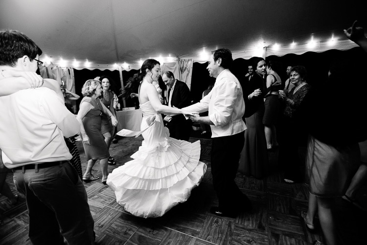 dancing at a wedding reception at the Seacoast Science center