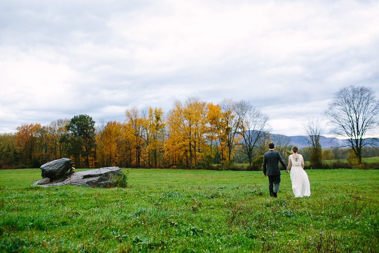 rustic wedding portrait in the Berkshires