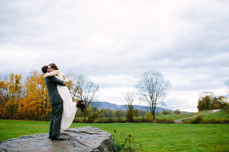 happy wedding portrait in the Sheffield, MA