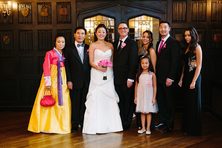 family wedding portrait at Alden Castle