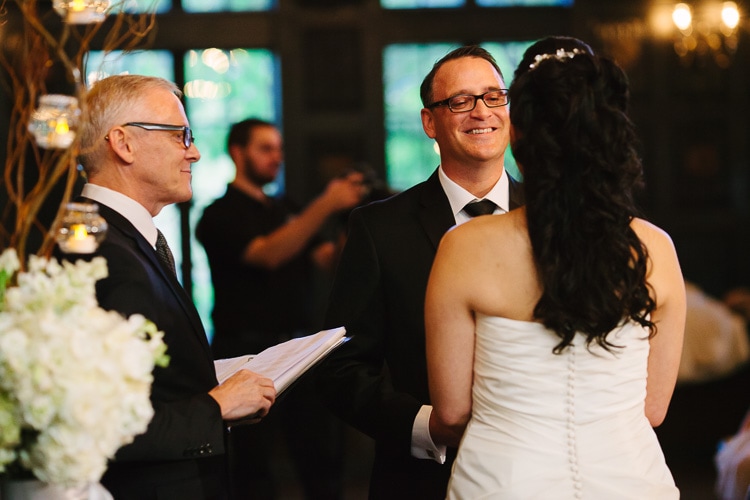 wedding ceremony at Alden Castle