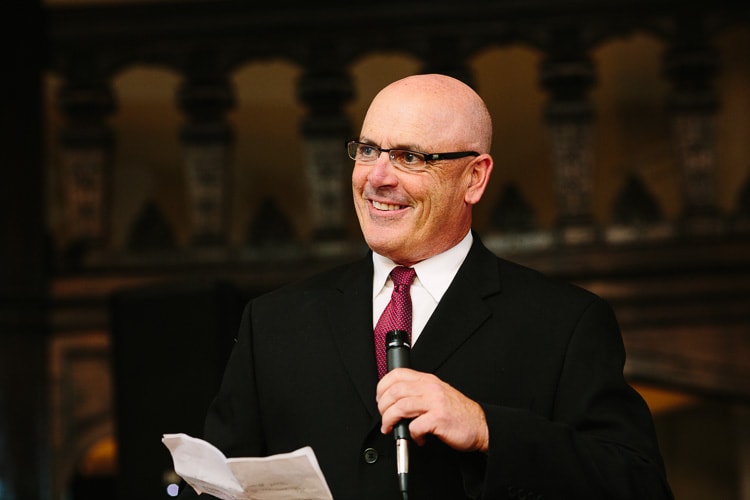 photograph of wedding toast at Alden Castle