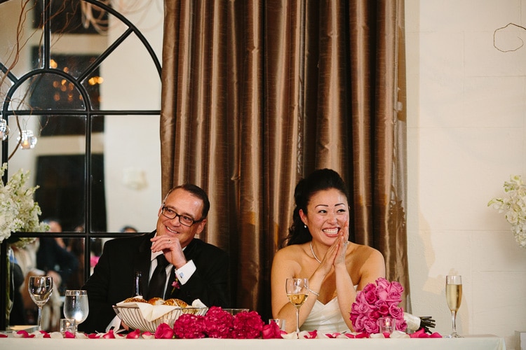 photograph of wedding toast at Alden Castle