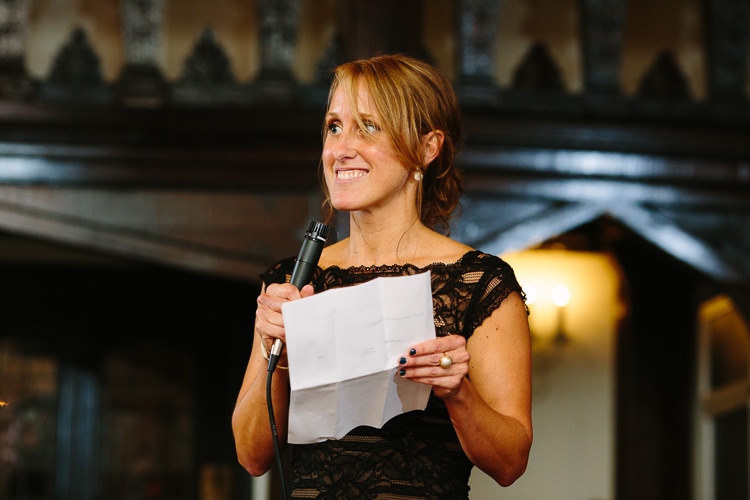 photograph of wedding toast at Alden Castle