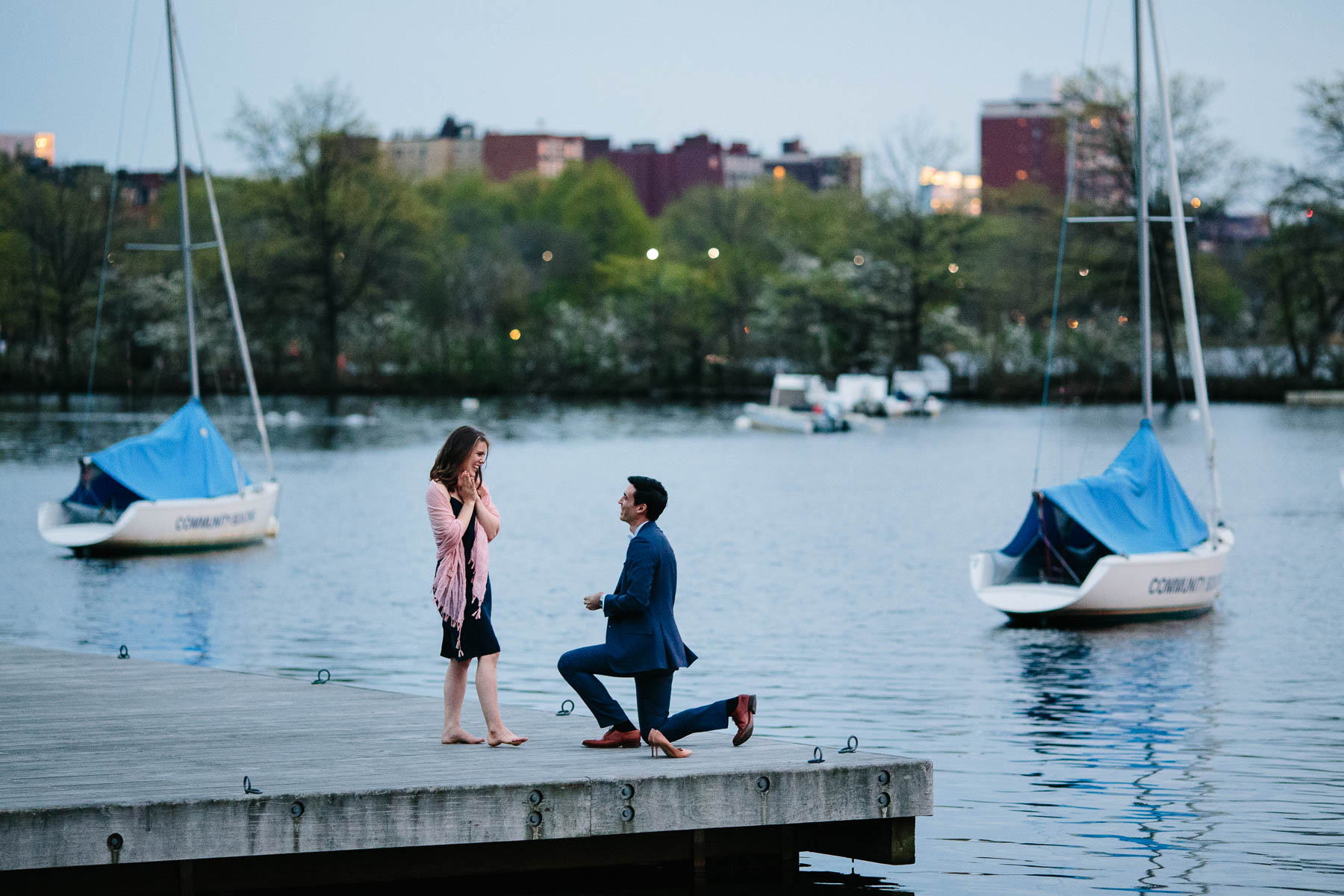 Boston Proposal Photography | Charles River Esplanade | Kelly Benvenuto Photography