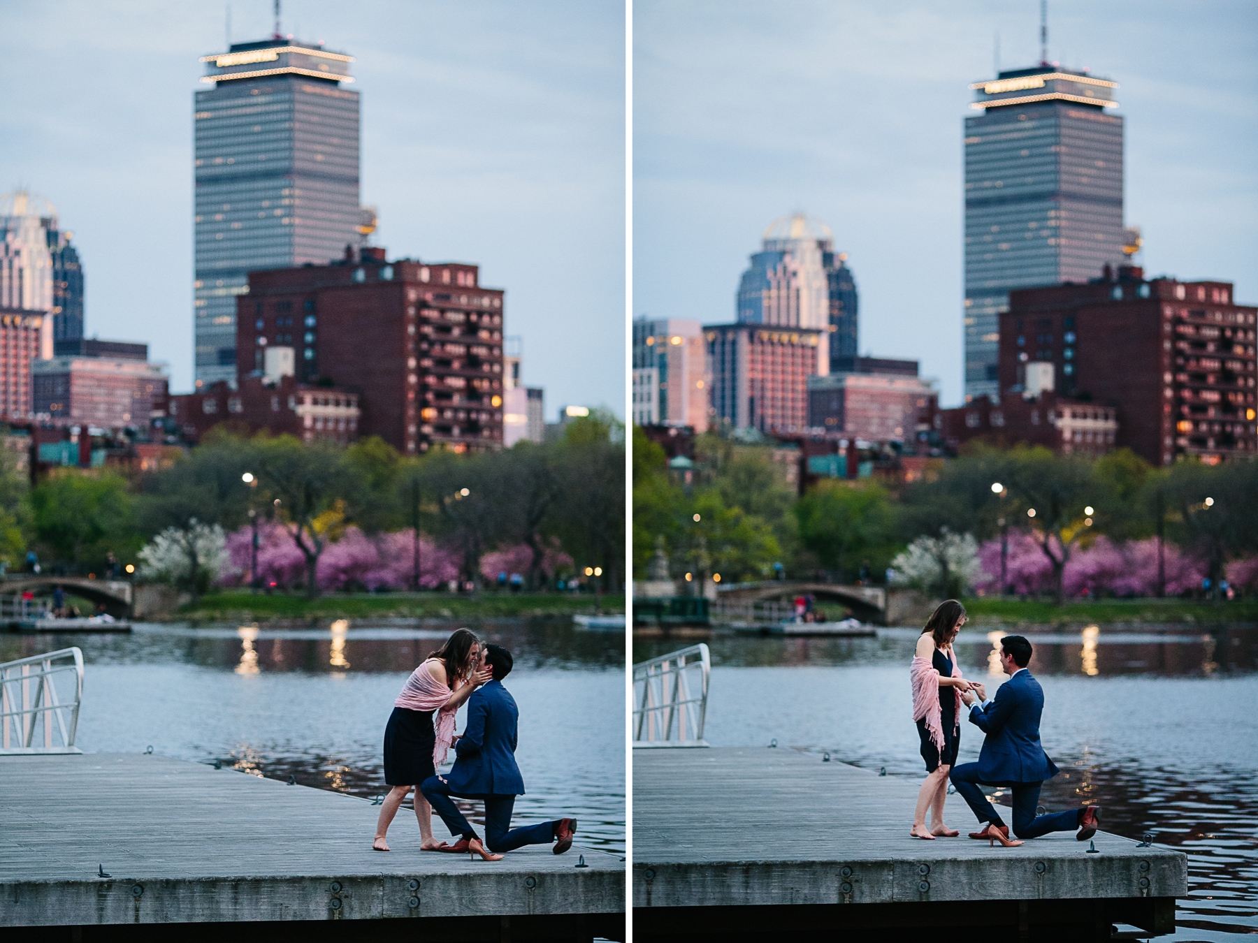 Proposal along the Charles River Esplanade | Boston Proposal Photographer | Kelly Benvenuto Photography