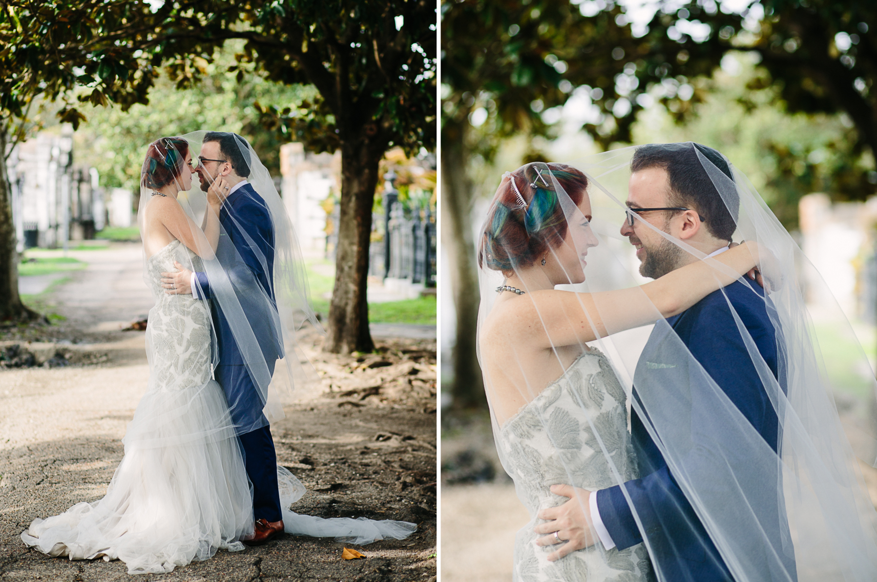 New Orleans cemetery wedding photos | Day after portrait session in Lafayette Cemetery | Kelly Benvenuto Photography