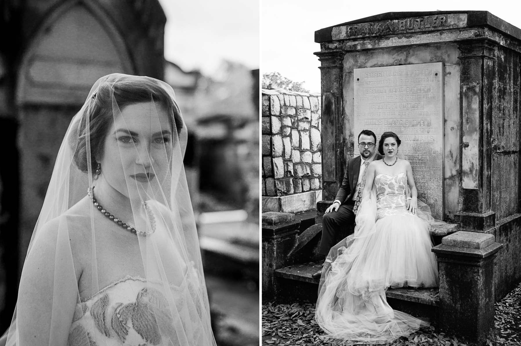 New Orleans cemetery wedding photos | Day after portrait session in Lafayette Cemetery | Kelly Benvenuto Photography