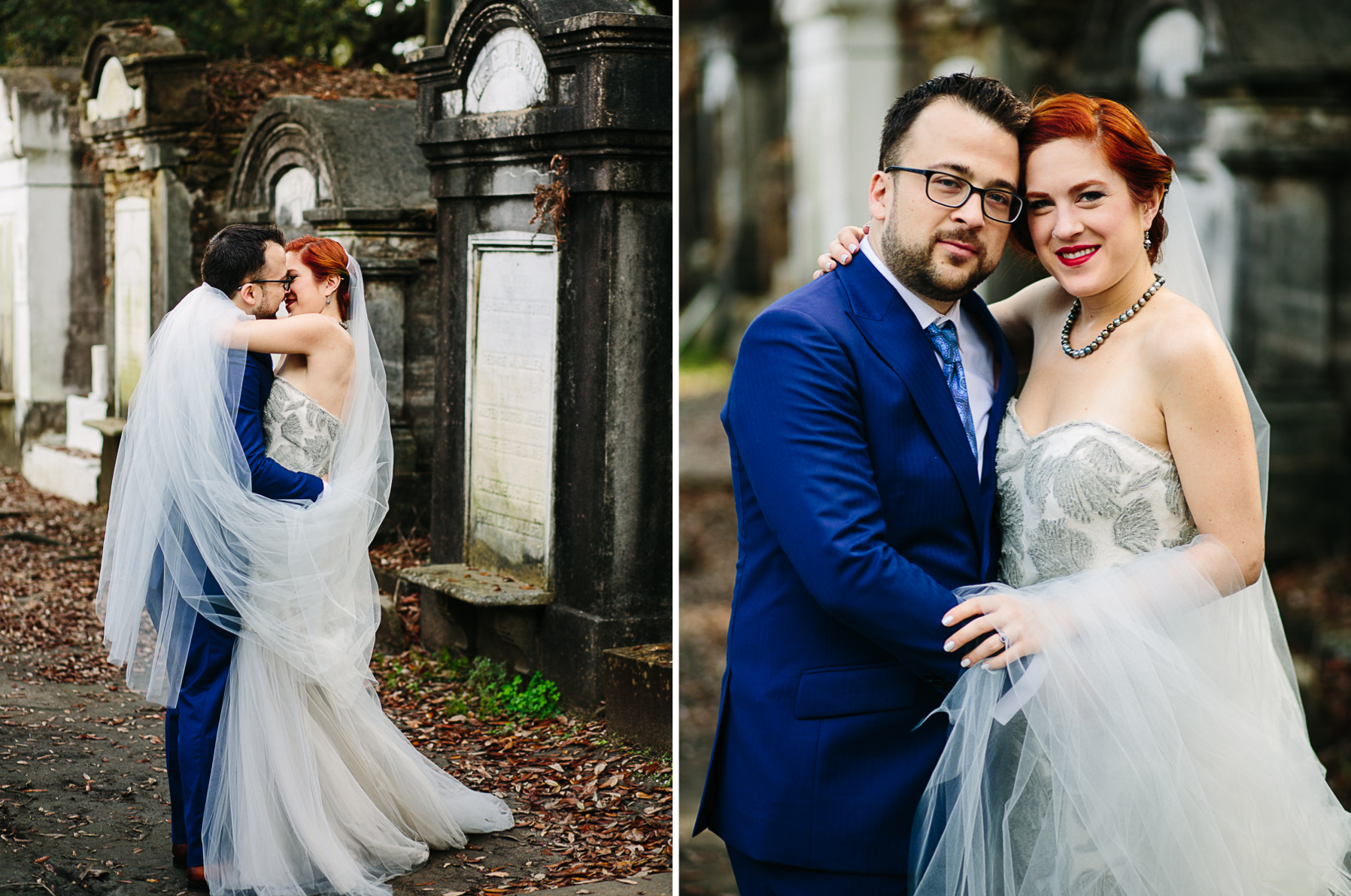 New Orleans cemetery wedding photos | Day after portrait session in Lafayette Cemetery | Kelly Benvenuto Photography