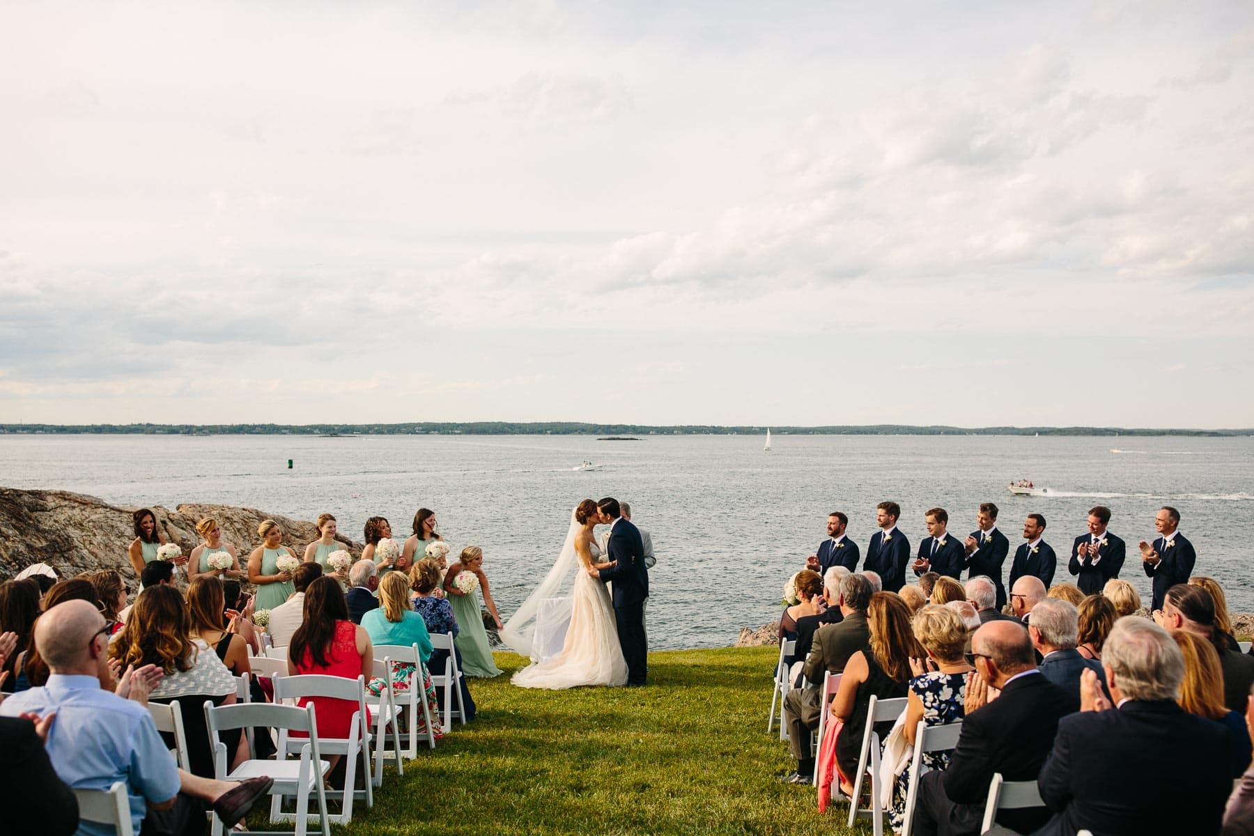 Corinthian Yacht Club wedding of Danielle and Dave, Marblehead, MA | Kelly Benvenuto Photography | Boston Wedding Photographer