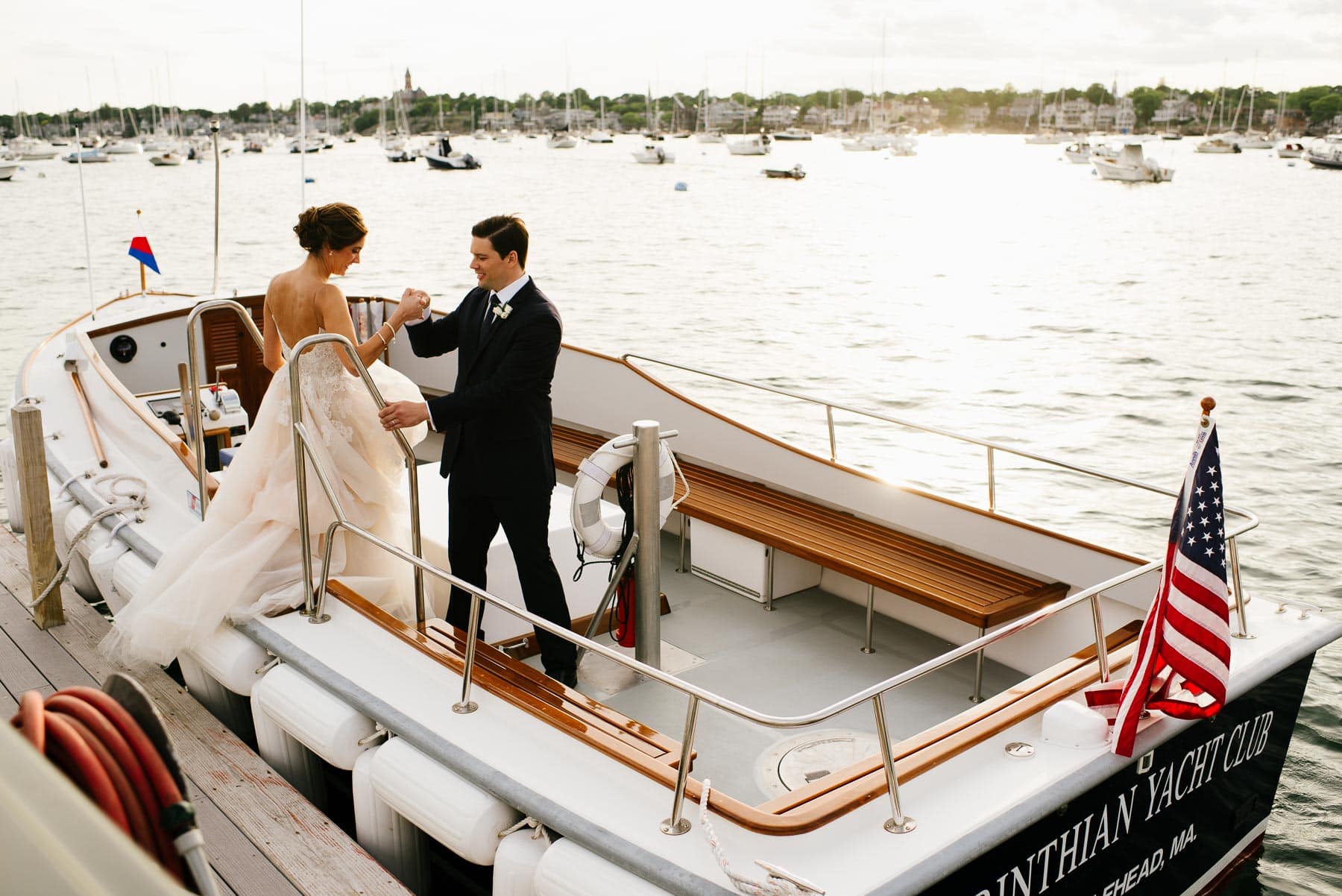 Corinthian Yacht Club wedding of Danielle and Dave, Marblehead, MA | Kelly Benvenuto Photography | Boston Wedding Photographer