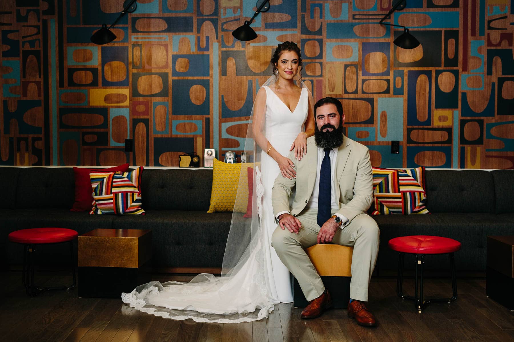 chic wedding portrait at the Hotel Salem | Kelly Benvenuto Photography | Boston wedding photographer