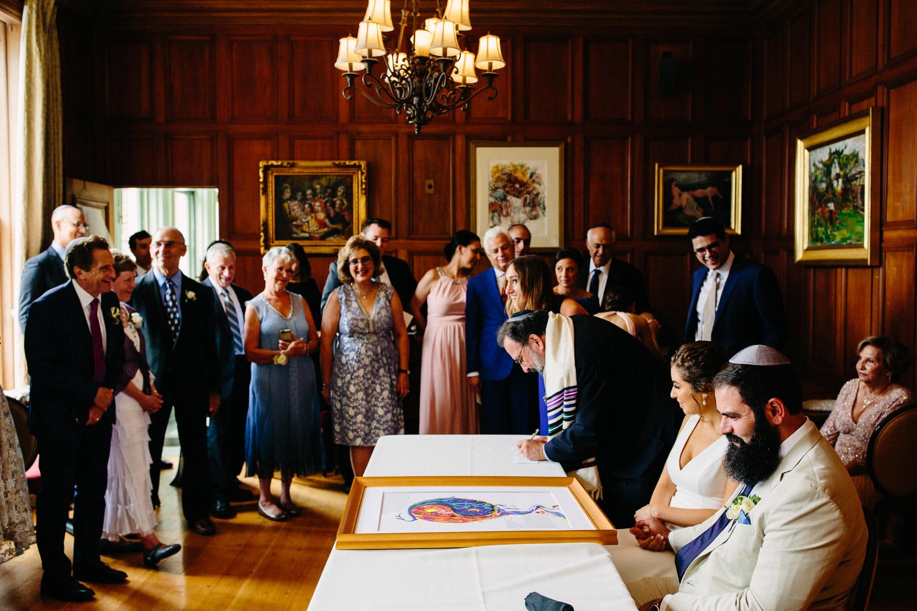 ketubah signing at Misselwood Estate | Kelly Benvenuto Photography | Boston wedding photographer
