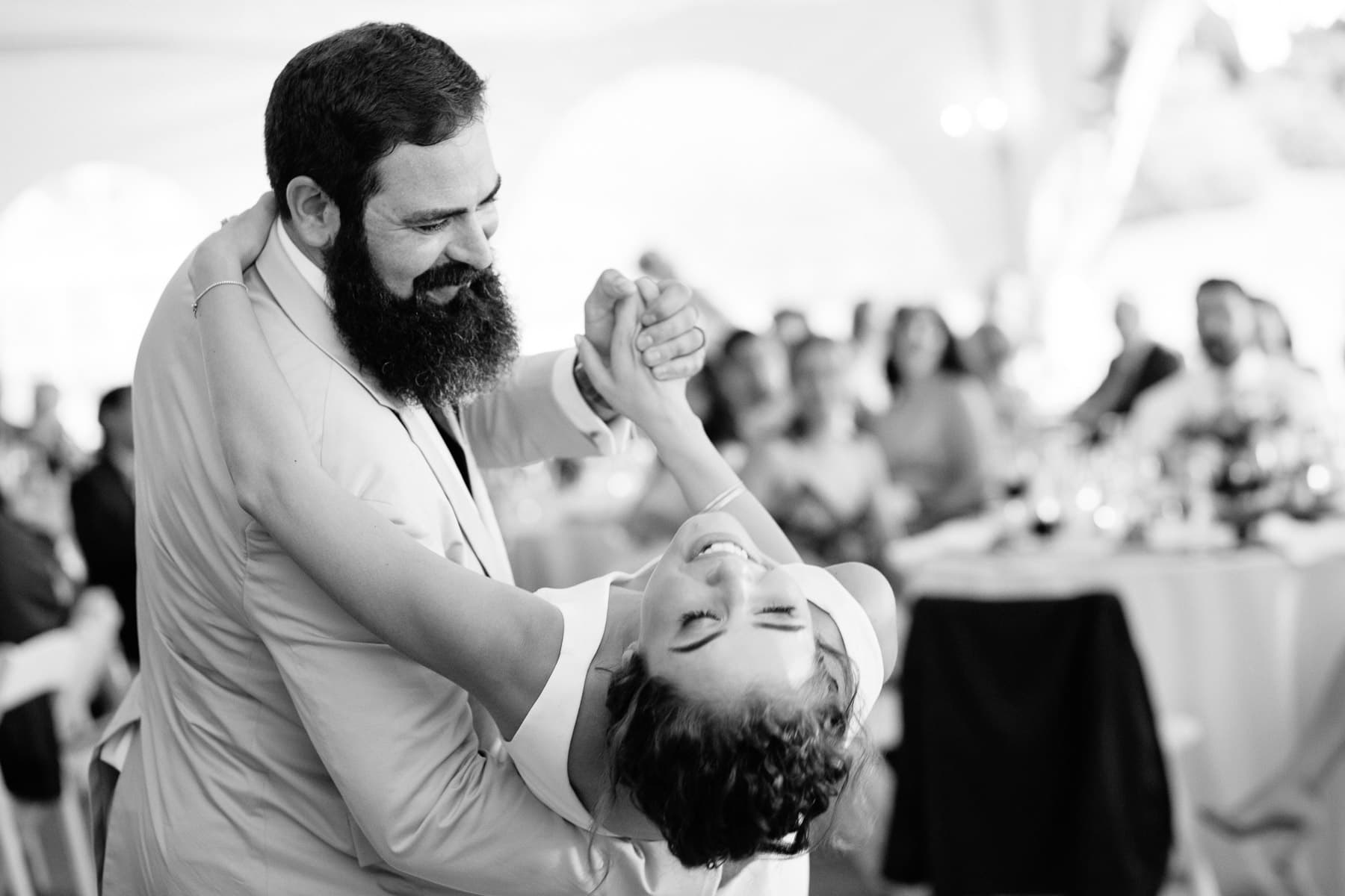 first dance under the tent at Misselwood | Kelly Benvenuto Photography | Boston wedding photographer