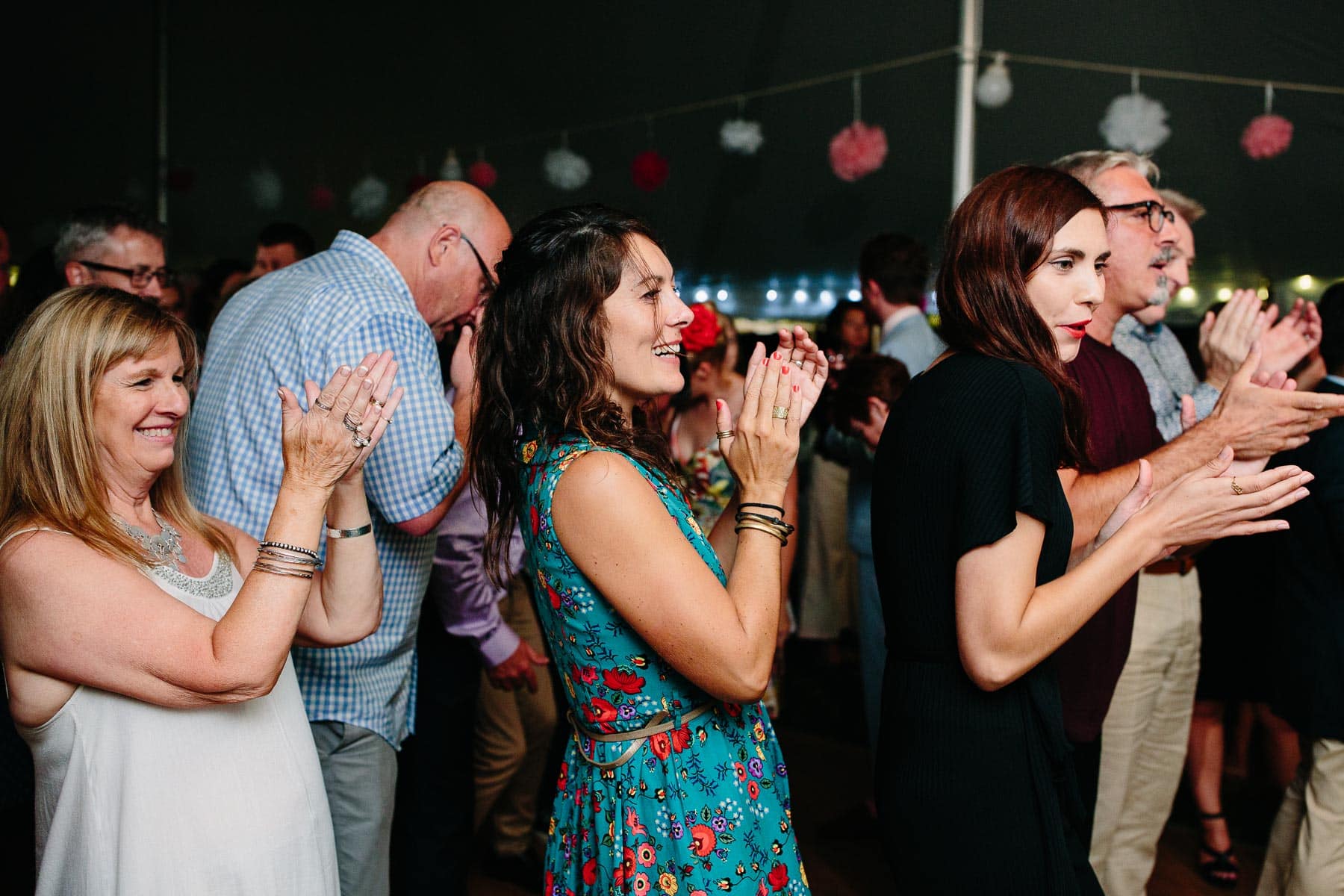 dancing at a tented wedding reception | Kelly Benvenuto Photography