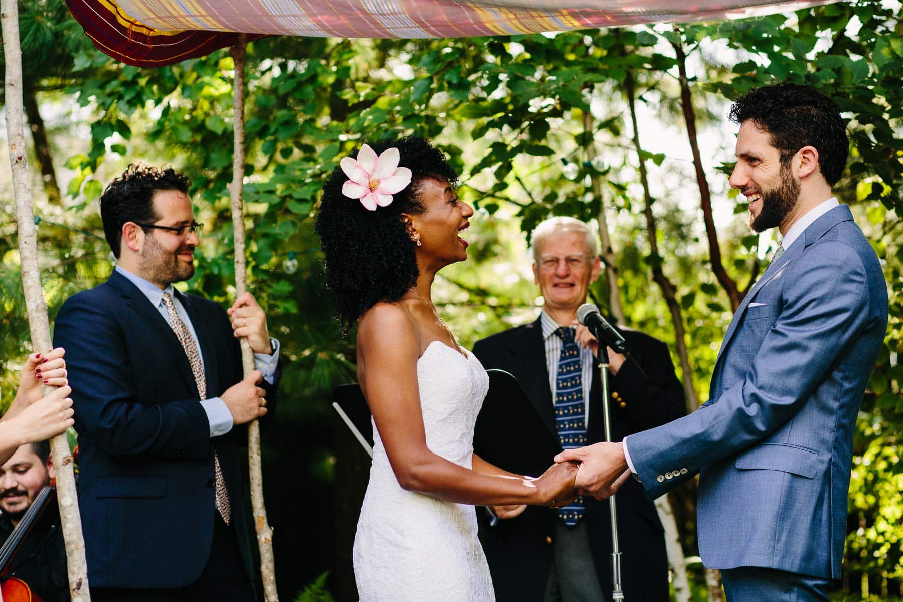 multicultural backyard wedding ceremony  | Kelly Benvenuto Photography