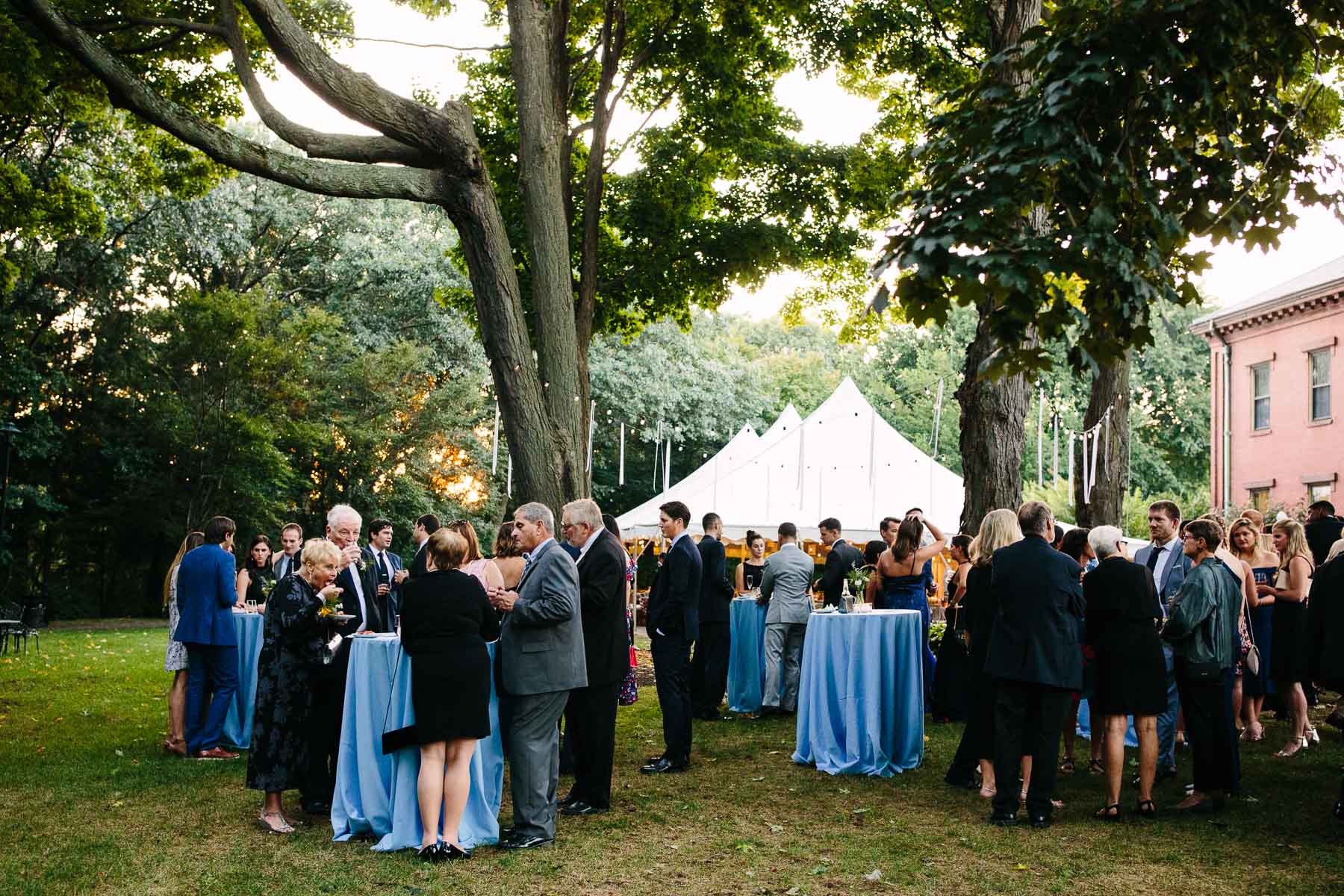 cocktail hour at Commander's Mansion wedding | Kelly Benvenuto Photography