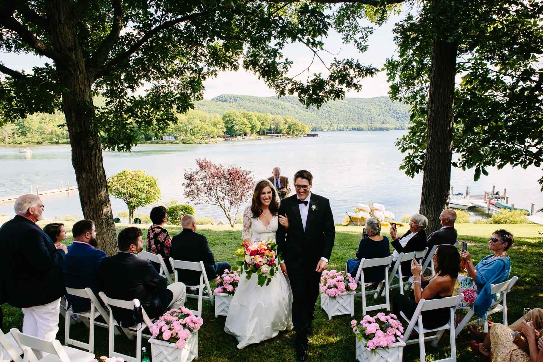 backyard Lake George wedding