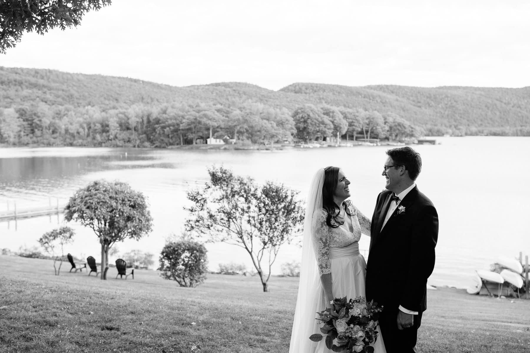 backyard Lake George wedding photography