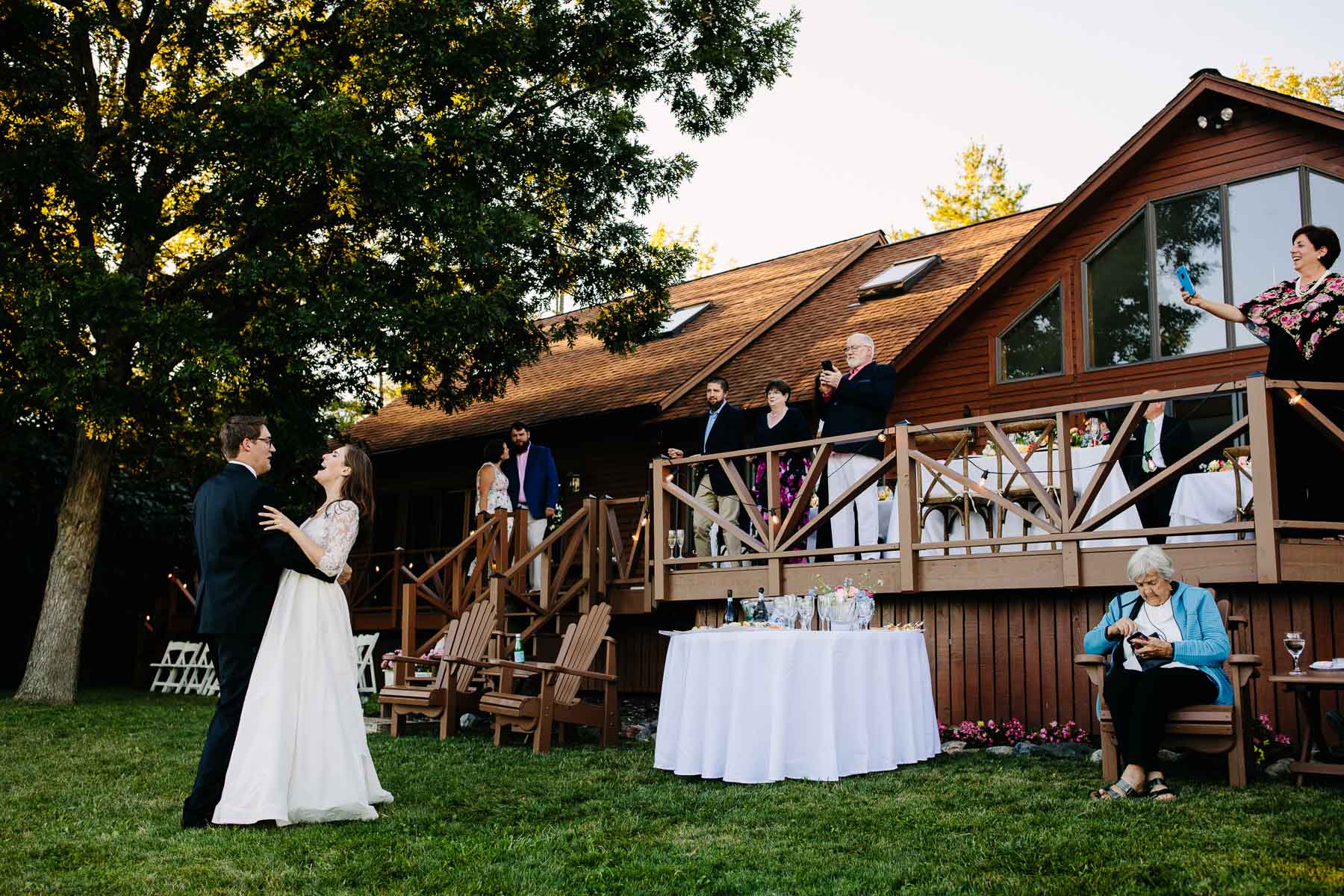 backyard Adirondack wedding