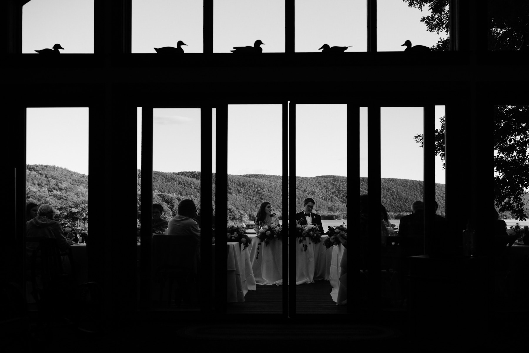 Adirondack lake wedding