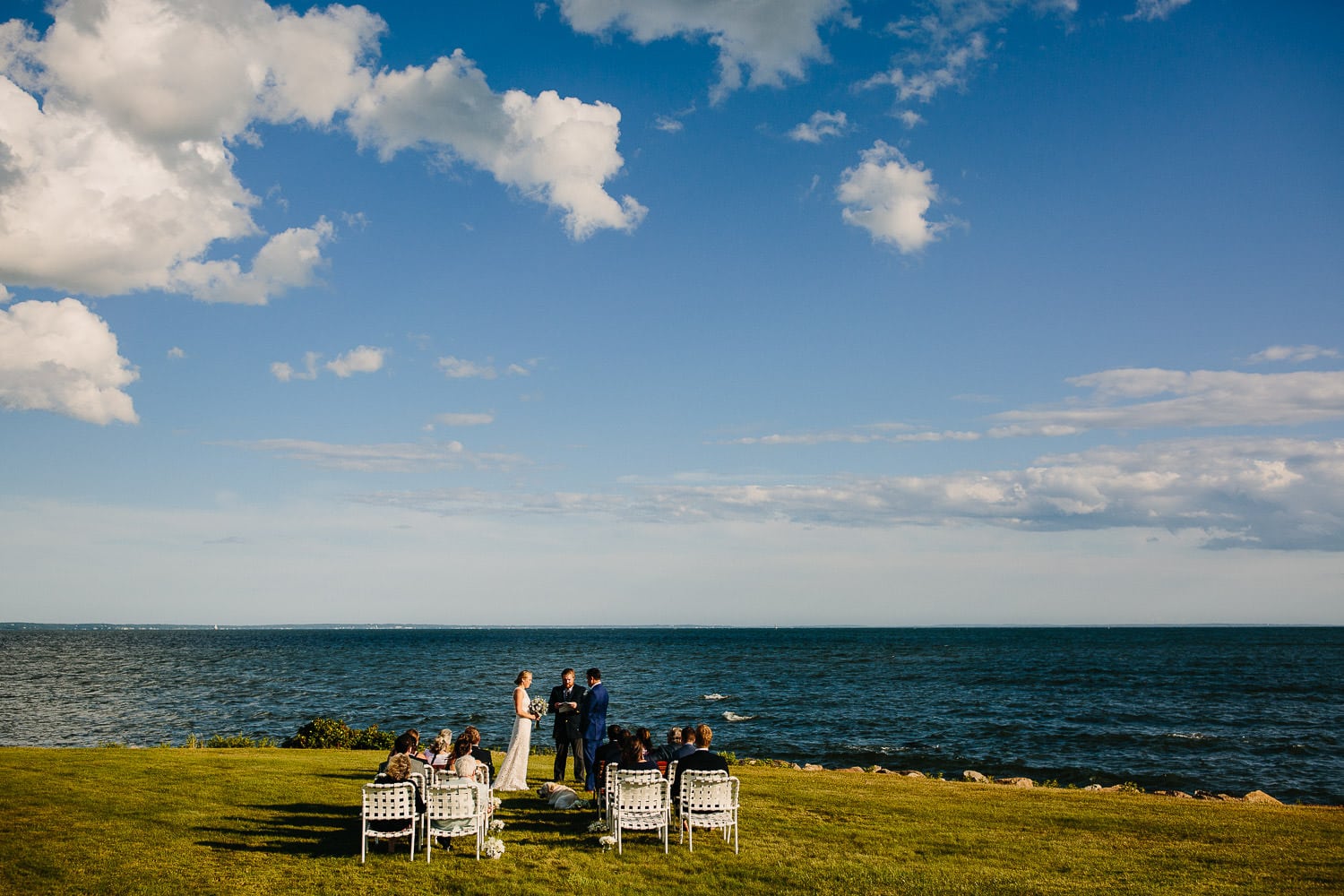 intimate Massachusetts coastal wedding ceremony